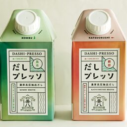 だしプレッソ 鰹節（500ml）¥680、だしプレッソ昆布（500ml）¥680
