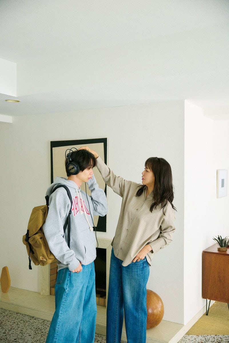 【息子】パーカ［参考商品］／チャンピオン（ヘインズブランズ ジャパン カスタマーセンター）、パンツ¥3,990／ユニクロ、リュック¥18,150／ケルティ（アリガインターナショナル）