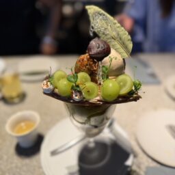 美しいパフェ 「パルフェビジューシャインマスカットと栗」②