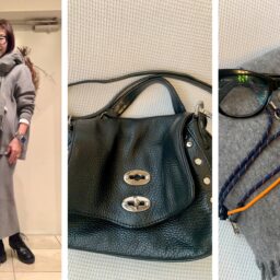 長谷川さん11月ブログ_ニットセットアップ_グレーワントーンコーデ