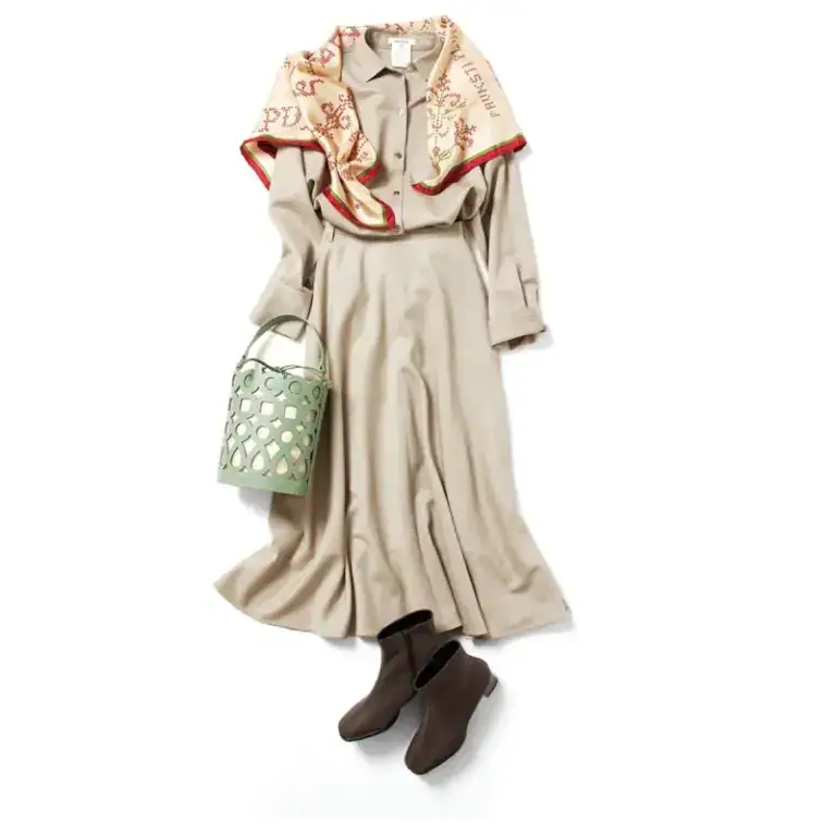 【第10位】【60代ファッション】きちんと感とやわらかい雰囲気を両立したおしゃれ。打合せにセットアップが重宝！ 素敵な宝島田家物語8日目【60代秋の着まわし30days Day8】