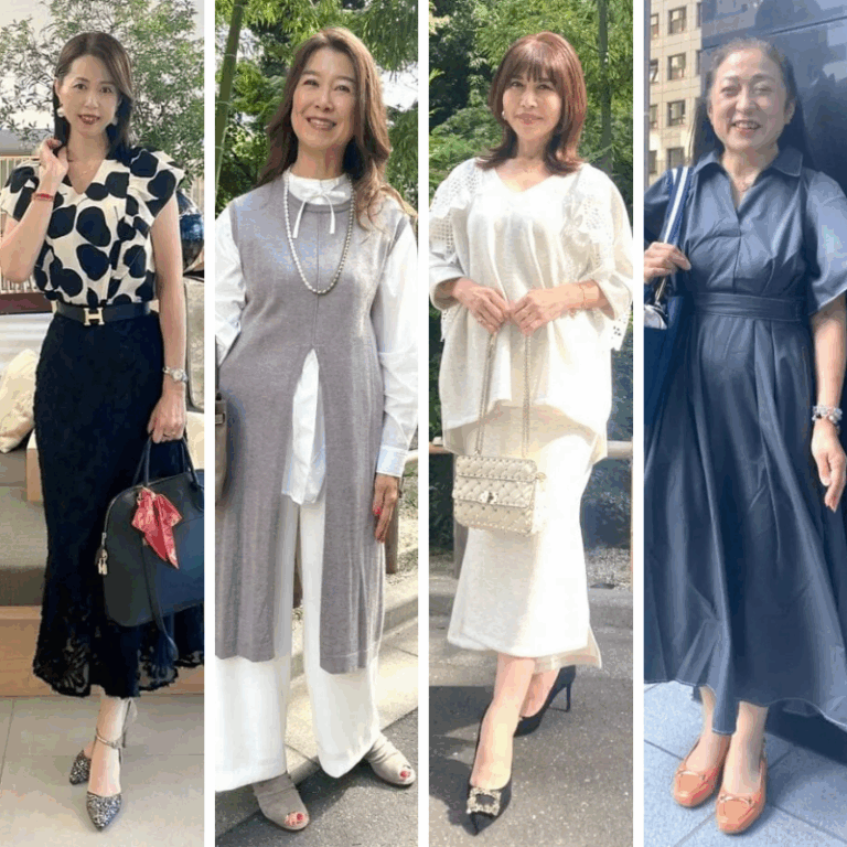 【第3位】【50代・60代スナップ】楽ちんきれいを叶える鍵は素材感とシルエット！大人の「エレガントコーデ」4選