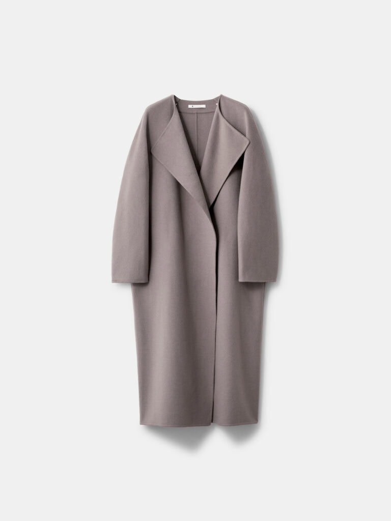 カシミヤブレンドリバーロングコート　￥49,000