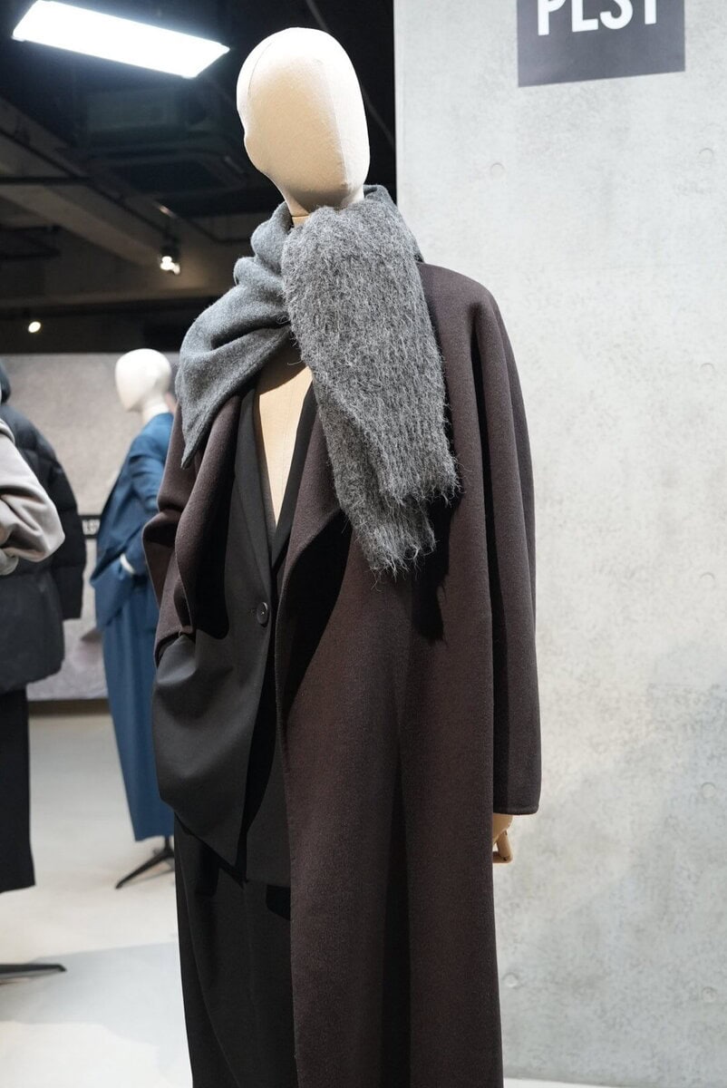 PLST_カシミヤブレンドリバーロングコート