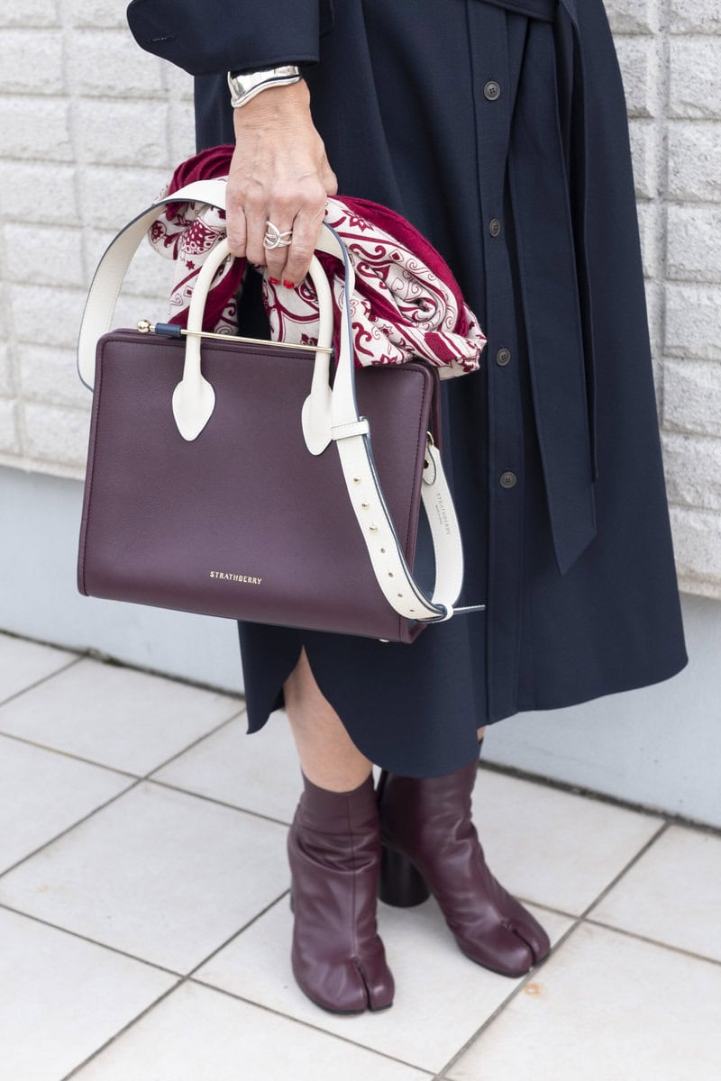 「ストラズベリー」のバッグ、「エルメス」のストール
