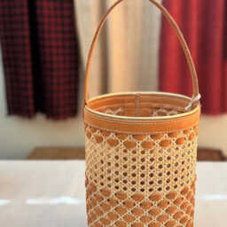 miki_nagano131 皮と藤のカゴバック(シチリア)