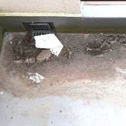 掃除前のベランダ