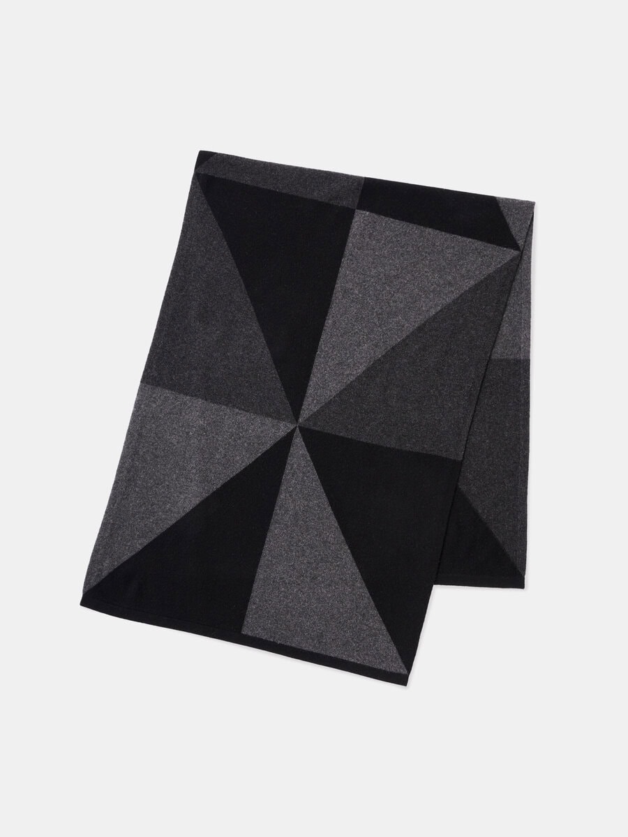 ジオメトリックニットストール　￥13,000