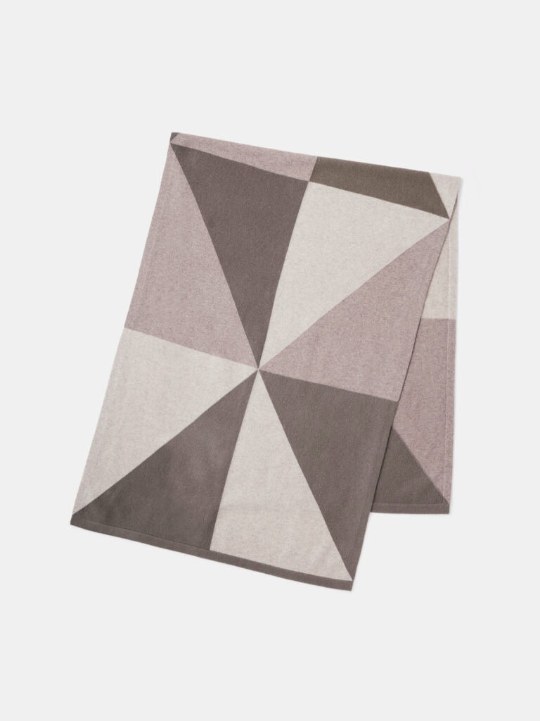 ジオメトリックニットストール　￥13,000