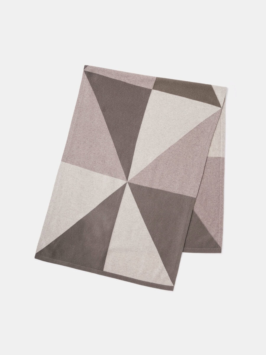 ジオメトリックニットストール　￥13,000