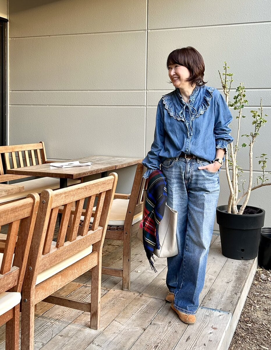 yumikoさん11月ブログ_お友達とのランチコーデ