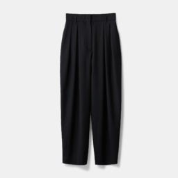 ウールブレンドワイドテーパードパンツ　￥19,000