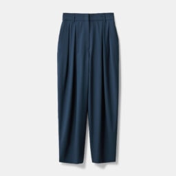 ウールブレンドワイドテーパードパンツ　￥19,000