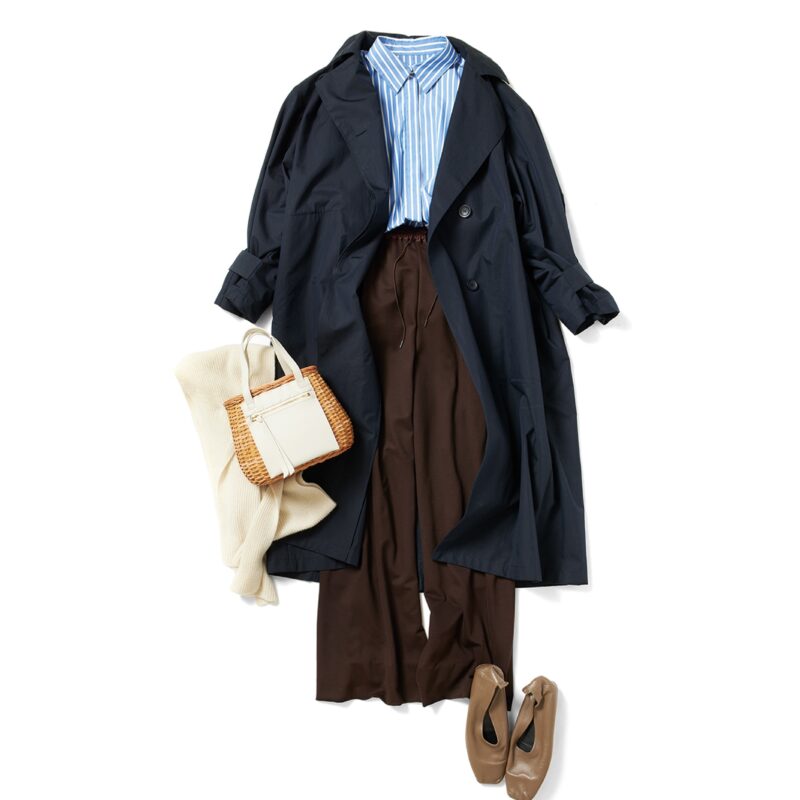 【60代ファッション】働くシニアの強い味方「イージーパンツ」を使ったお仕事スタイルで忙しい日を乗り切る！素敵な宝島田家物語25日目【60代秋の着まわし30days Day25】