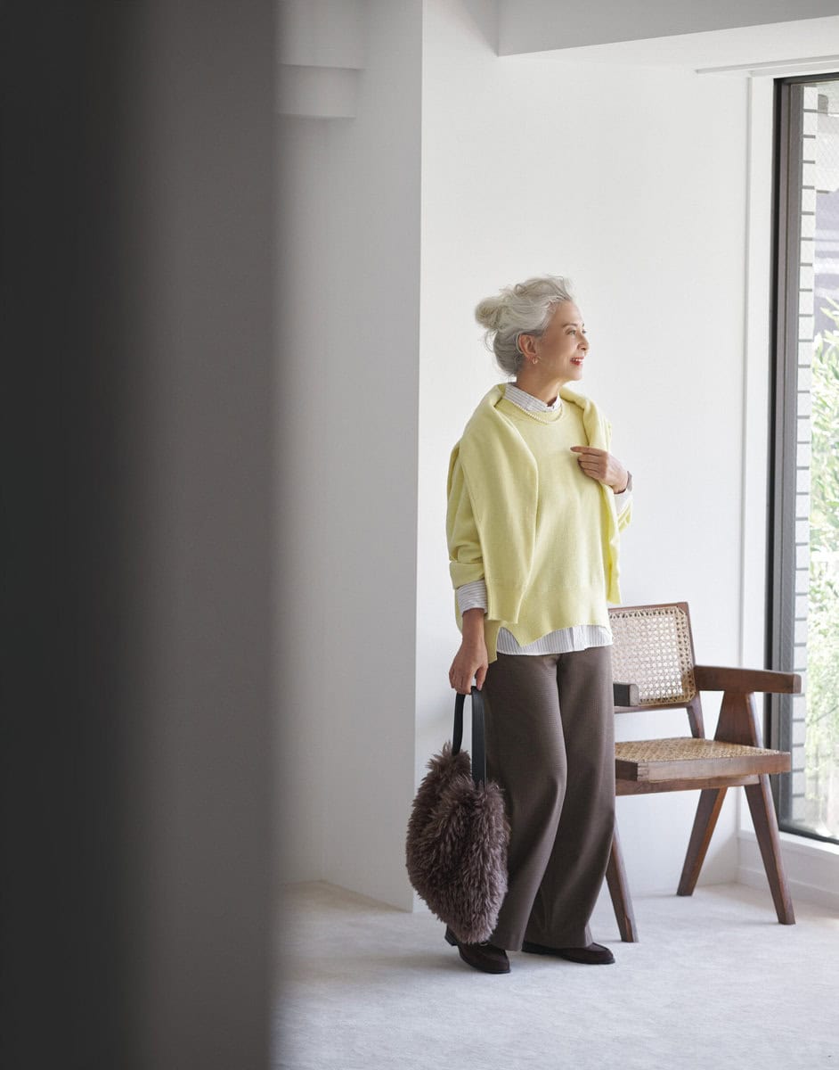 人気フレンチカジュアルブランド「human woman(ヒューマン ウーマン)」の上質ニット。 可愛いさも肌触りも着心地も◎! 【秋冬ニットコーデ】