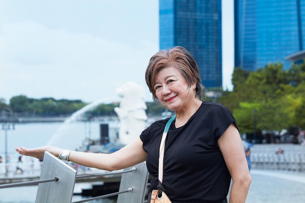 マリーナベイ地区はいい「気」が溢れる場所。マーライオン像は悪い気がシンガポールに入らぬよう守っている。