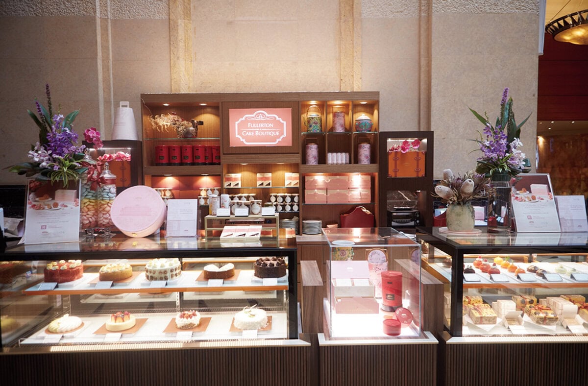 可愛いボックスとスイーツが女心をくすぐるケーキブティック。訪れた中秋節の時期は限定でムーンケーキが販売されていた。