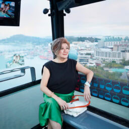 本土の小高い丘、マウントフェーバーとセントーサ島を結ぶケーブルカーからの景観は圧巻！