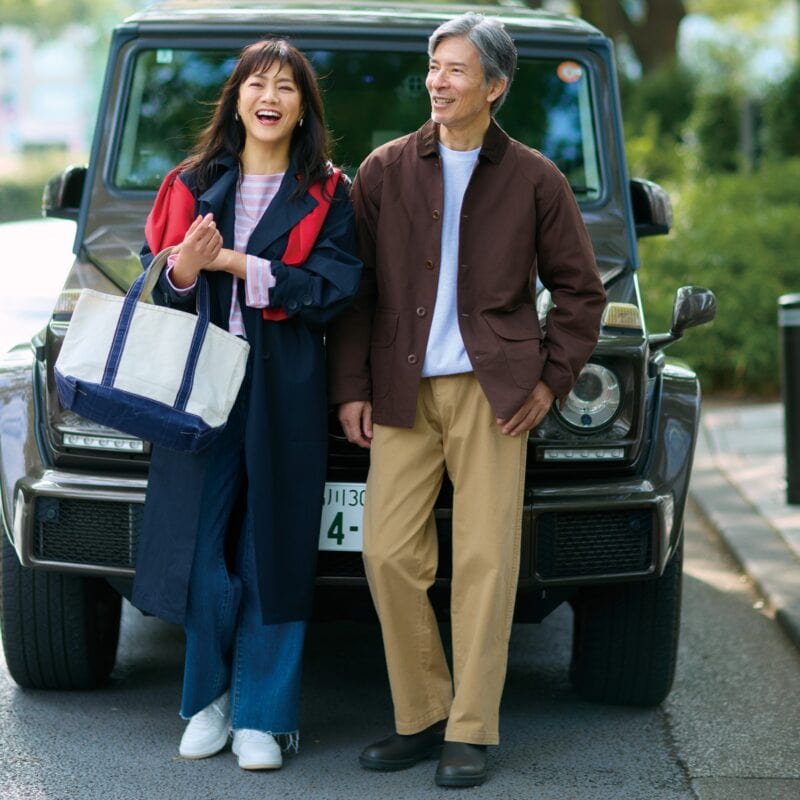 【60代ファッション】週末何着る？ドライブ日和の休日コーデは華やかカジュアル！【60代秋の着まわし30days Day17】