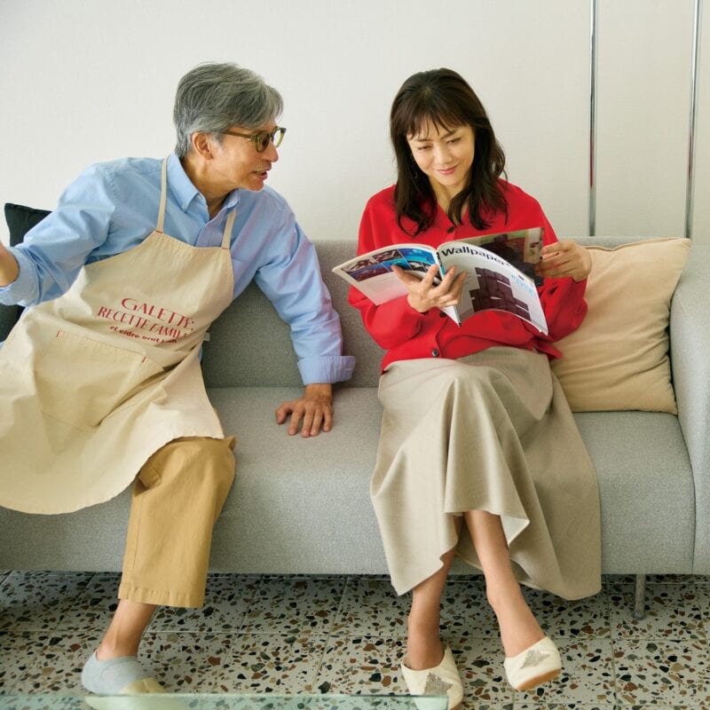 【60代ファッション】注目カラーの赤のカーディガンを1点投入するだけで華やかに！ 素敵な宝島田家物語13日目【60代秋の着まわし30days Day13】