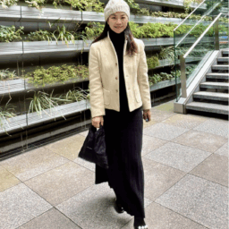 ニット帽を合わせたスタイル①