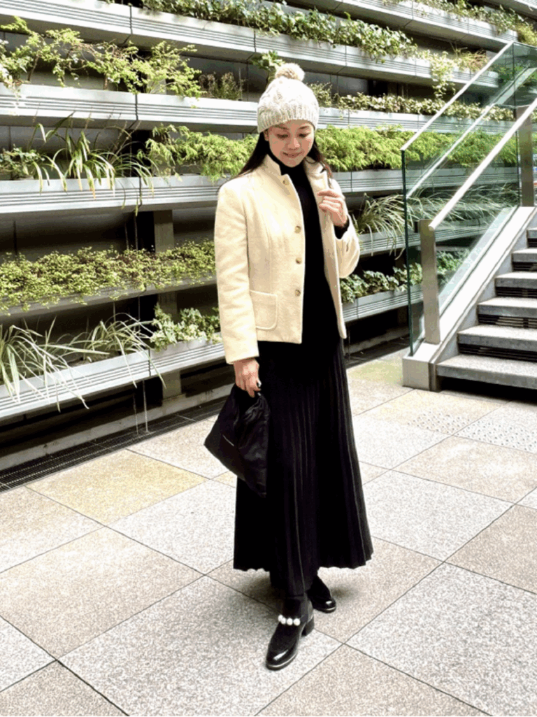 ニット帽を合わせたスタイル②