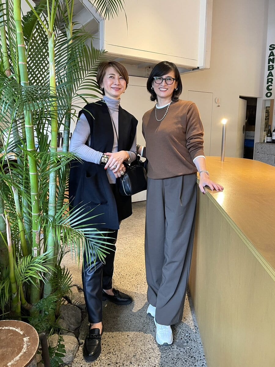 おしゃれな友人と豊田さん