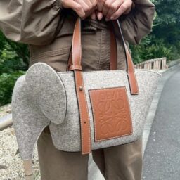 「いいものを一点投入するべく、今日のバッグは『LOEWE』のエレファントです。インパクトのある象のデザインが気に入っています」