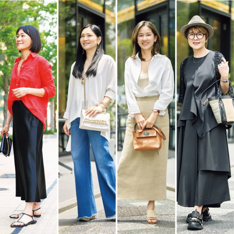【関西・東海マダムのスナップまとめ】「シャネル」や「エルメス」、「ラルフローレン」などさすがの小物使いが冴える50・60代の着こなし4選