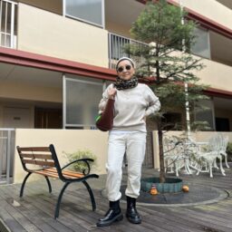 加藤理恵さんのアニマル柄ファッション