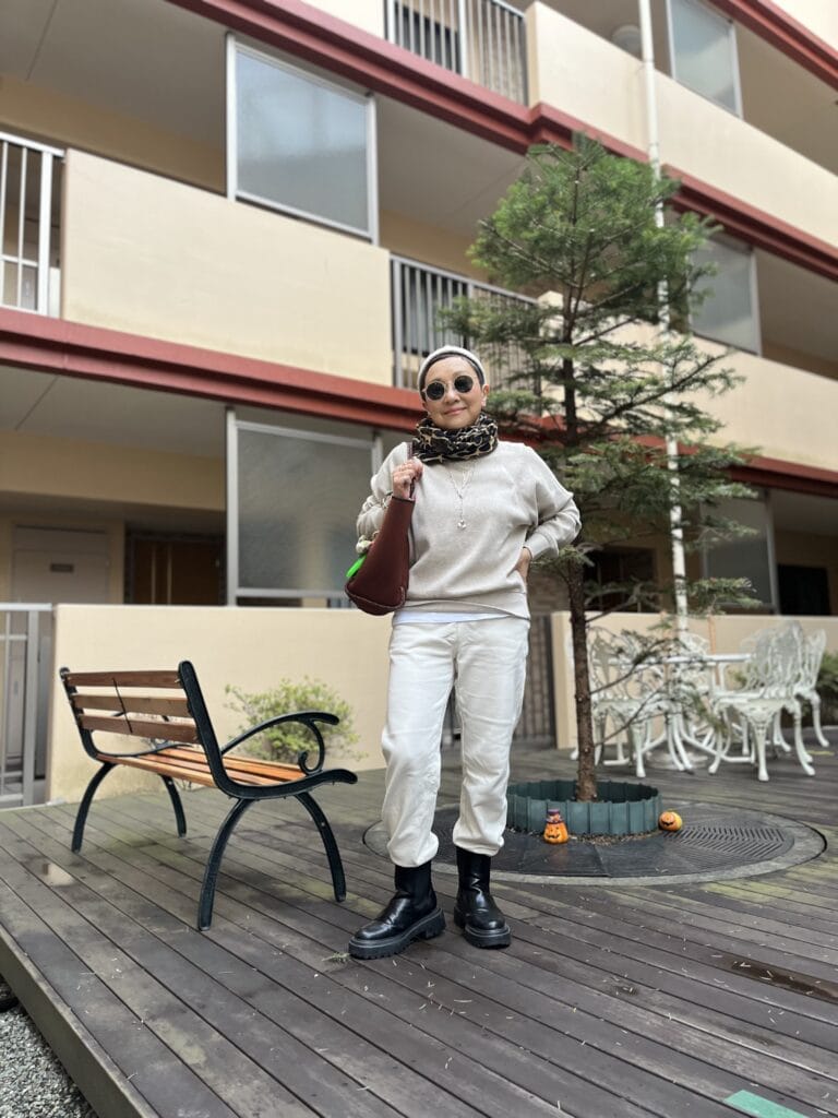 加藤理恵さんのアニマル柄ファッション