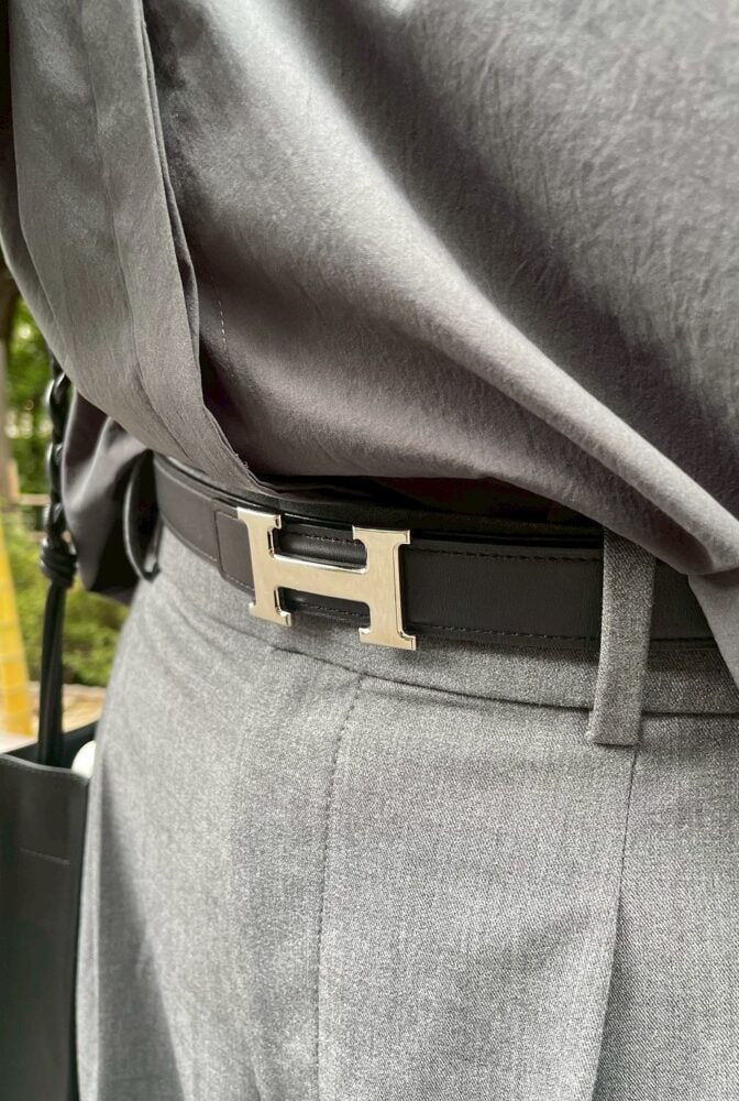 HERMESのベルトでキチンと感をプラス