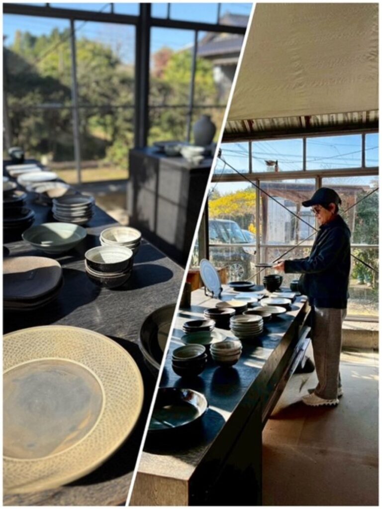 工房には、購入可能な器たちが並びます♪