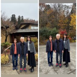 温泉旅行の記念写真