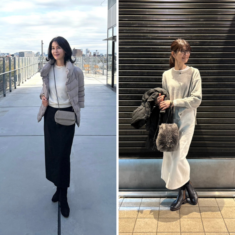 【60代ファッション】GU購入品!60代がこの冬買って大満足! スタイルアップ見せできる優秀ロングスカート2選
