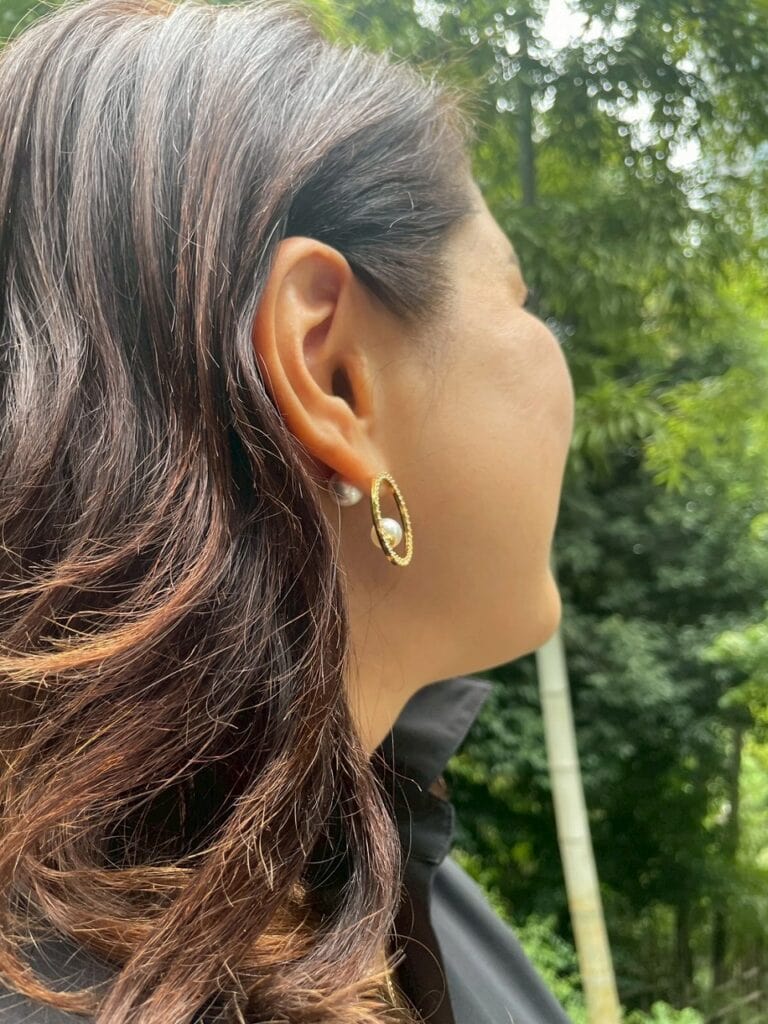 プチプラでも高見え!パール×ゴールドのピアス