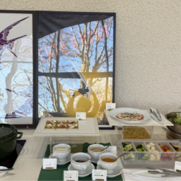 セミビュッフェの様子：クリのミニスープ、おかわりしちゃいました。