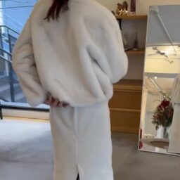 fumiさん_ヘビーウェイトスウェットナロースカート_2