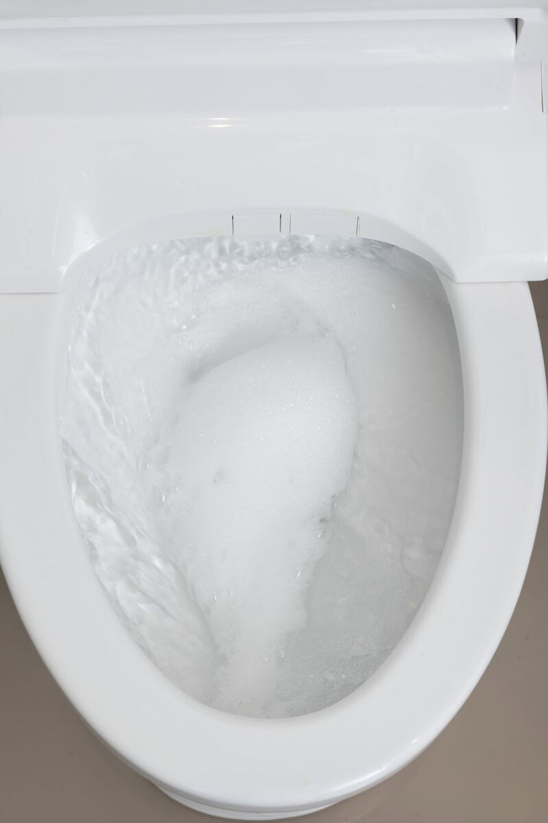 トイレ洗剤を流すところ