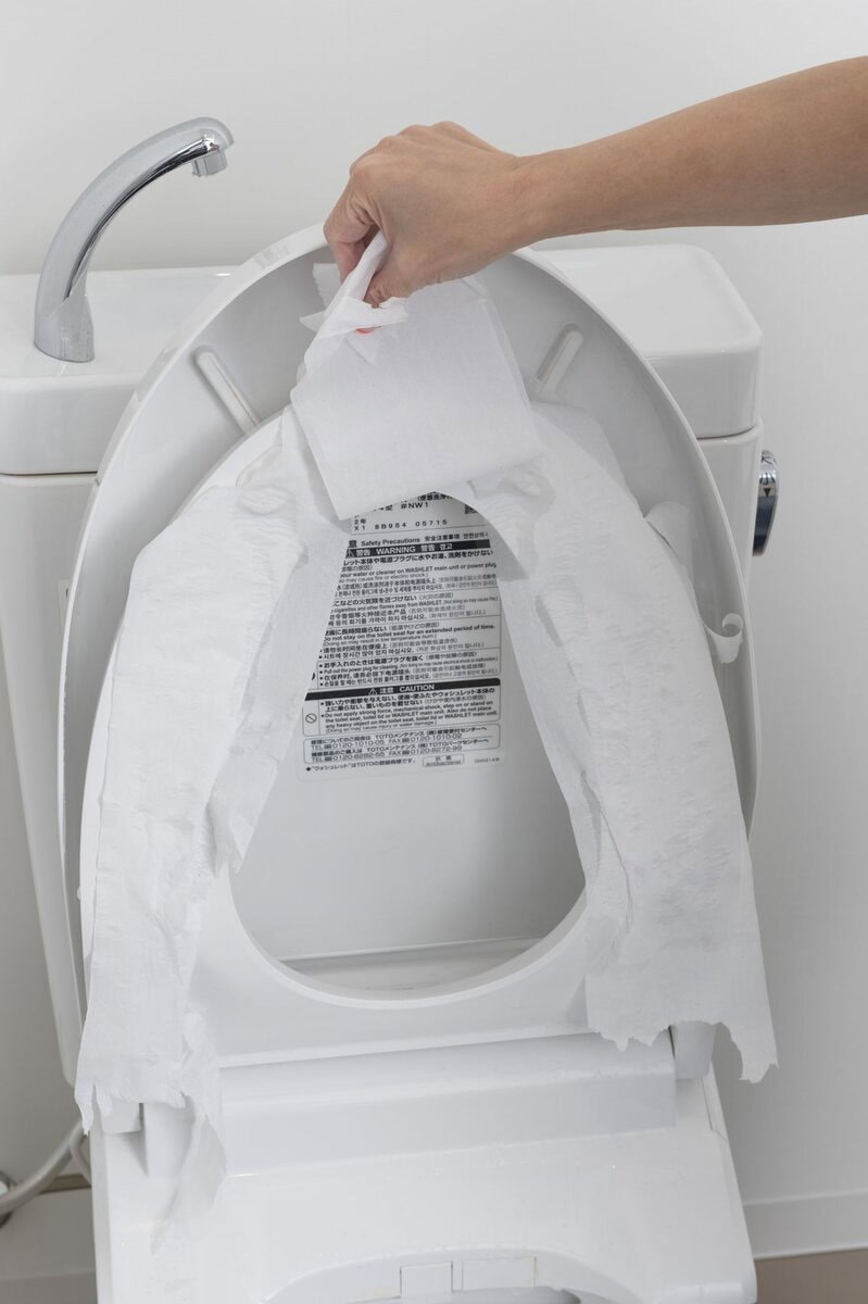 トイレットペーパーでパック