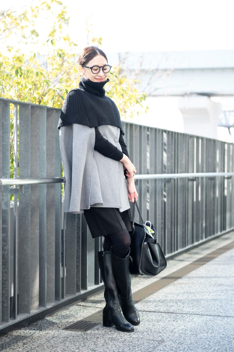 ケープコート… トルガト、ボトムス…ZARA、シューズ… 楽天、バッグ… so4store