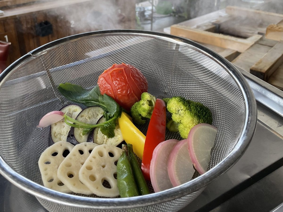 別府　地獄蒸し　野菜セット
