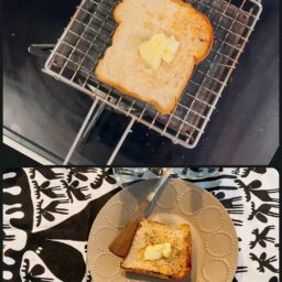 【裏技！】「キタノカオリの食パン」は お餅を焼くアミで焼くと、外はこんがり中はふんわりで特におすすめです。