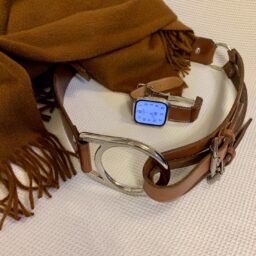 長谷川さん12月ブログ_英国調コーデ_ストール＆腕時計_バッグ