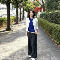 有村さん_ブラッシュドワイドジャージパンツ