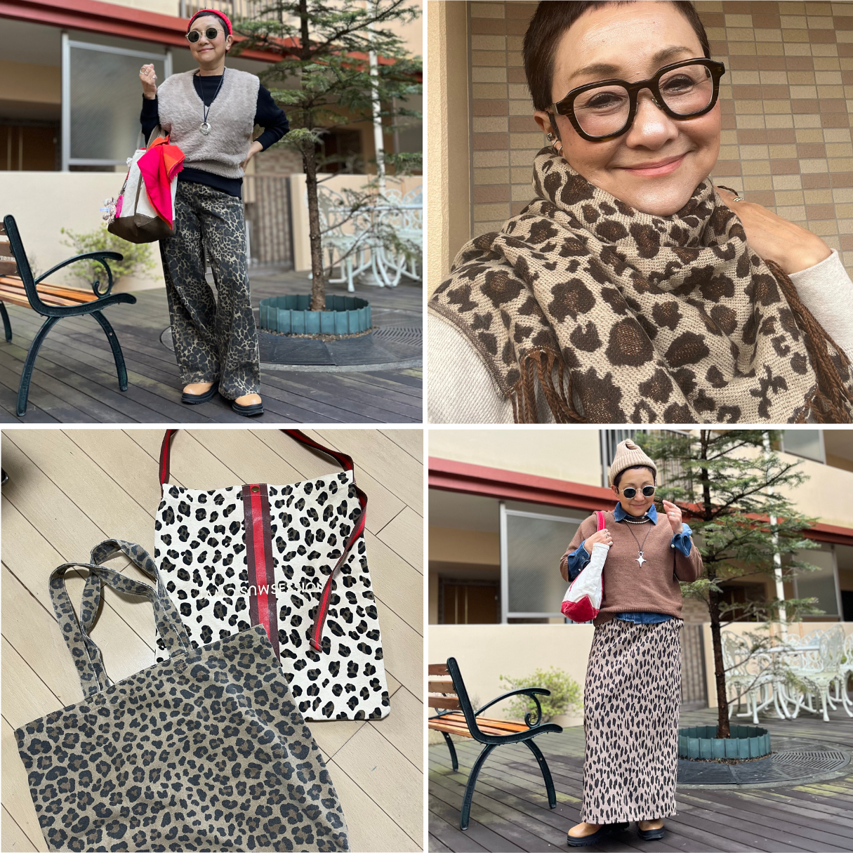60代ファッション】今季大人気！お気に入り「ヒョウ柄」アイテムと