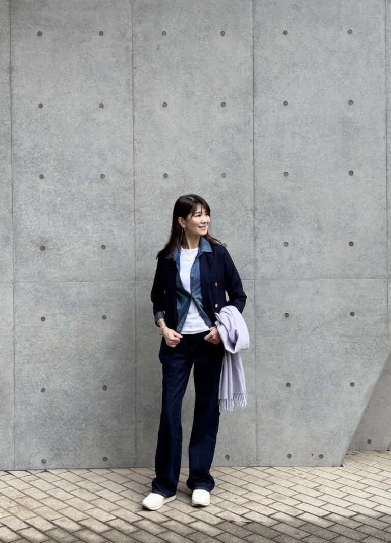 fumiさん_ワイドストレートジーンズ/丈長め1