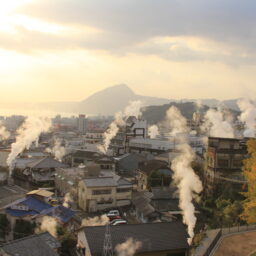 別府　街並み　温泉