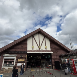 強羅駅：周囲の自然に調和し、スイスをイメージした山小屋風の駅として、関東の駅100選に選ばれています。箱根登山鉄道の終着点