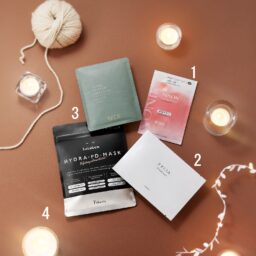 ミノン アミノモイスト ぷるぷるしっとり肌マスク4枚 ¥1,320（編集部調べ）／第一三共ヘルスケア、アルビオンエクシア クリニシャス デイズ28枚 ¥22,000、オサジチューニング モイスチャー シートマスク1枚 ¥770、ルルルンハイドラ PD マスク7枚 ¥880／Dr.ルルルン